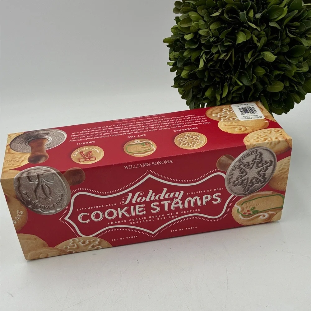 Williams Sonoma Red and Silver Holiday Cookie Stamps